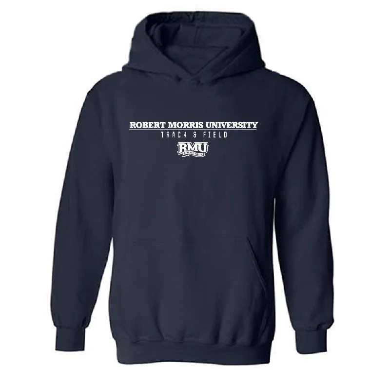 Robert Morris - NCAA Women's Track & Field : Dea Monz - Classic Shersey Hooded Sweatshirt Hoodie with Ribbed Neckline Snug Warm