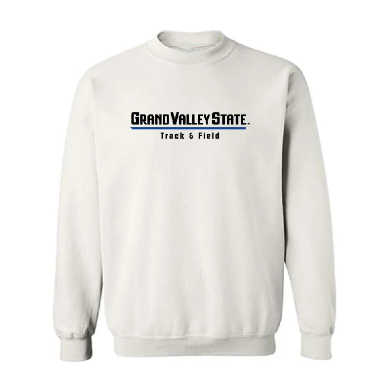 Grand Valley - NCAA Women's Track & Field : Alaina Diaz - Crewneck Sweatshirt Hoodie with Stripes Bold Sporty