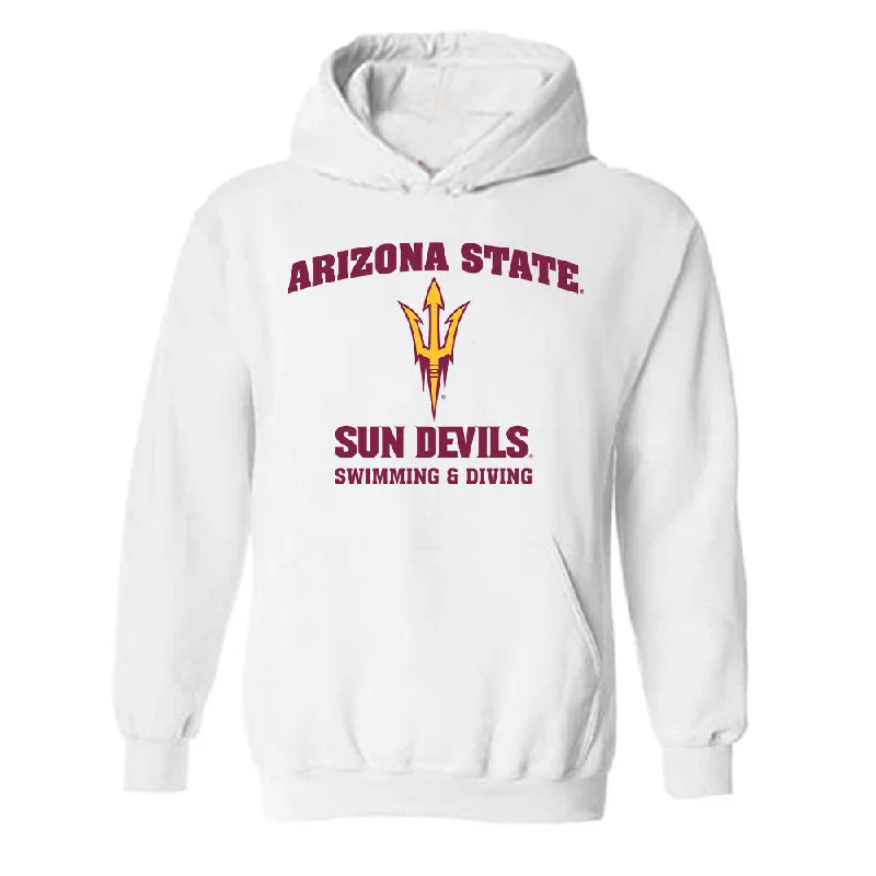 Arizona State - NCAA Women's Swimming & Diving : Charli Brown - Sports Shersey Hooded Sweatshirt Hoodie with Applique Textured Unique