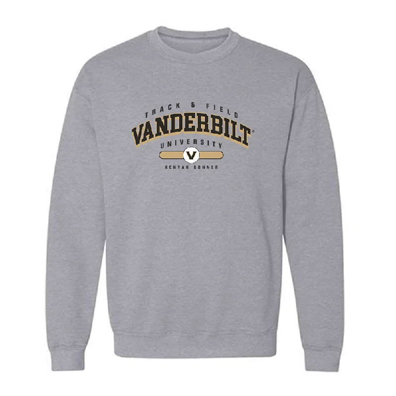 Vanderbilt - NCAA Women's Track & Field : Kenyah Conner - Classic Fashion Shersey Crewneck Sweatshirt Hoodie with Drawstring Waist Adjustable Fitted
