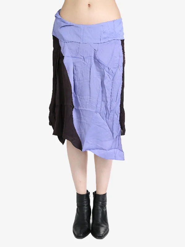 KIKO KOSTADINOV - Women Kukri Draped Skirt velvet skirt plush