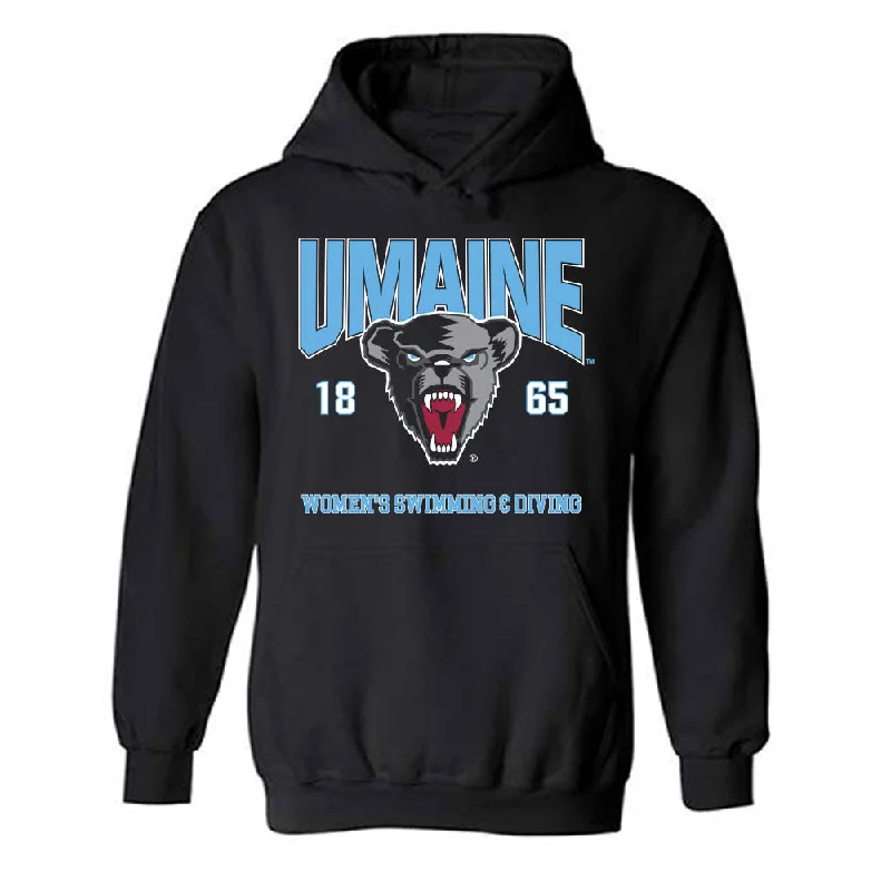 Maine - NCAA Women's Swimming & Diving : Amelia Habgood - Sports Shersey Hooded Sweatshirt Hoodie with Slit Hem Functional Movement