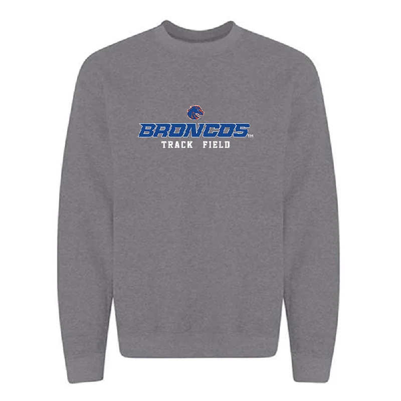 Boise State - NCAA Women's Track & Field : Lizbeth Soto - Classic Fashion Shersey Crewneck Sweatshirt Hoodie with Lace Feminine Delicate