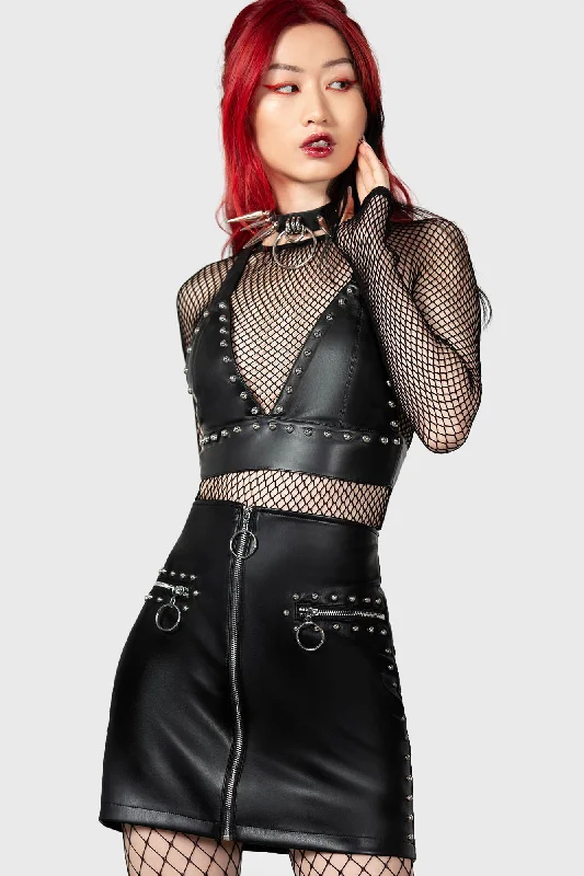 Madrigal Mini Skirt asymmetrical skirt cut