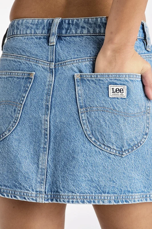 LEE RELAXED MINI SKIRT - BROOKLYN BLUE summer skirt style