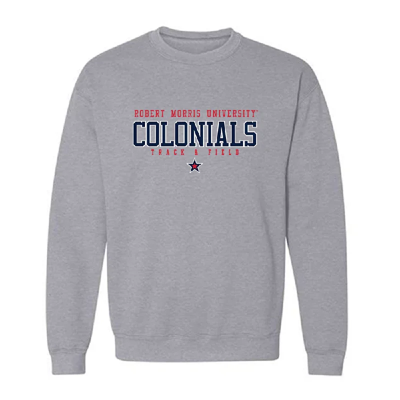 Robert Morris - NCAA Women's Track & Field : Dea Monz - Classic Shersey Crewneck Sweatshirt Hoodie with Batwing Sleeves Loose Dramatic