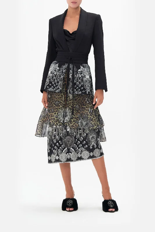 BLAZER WITH CHIFFON CONTRAST ORDER OF DISORDER Women's Unique Blazer