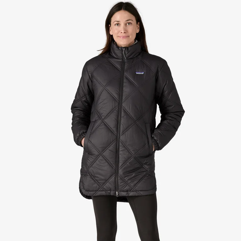 Pine Bark Insulated Parka - Ink Black Quilted Stylish Parka Coat