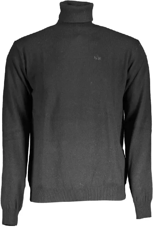 Black Wool Men Sweater Wool Sweater Cotton Sweater Cashmere Sweater
