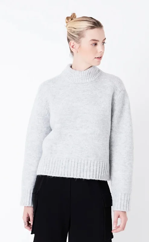 Grey Pullover Sweater Cotton Fabric Linen Fabric Terry Fabric