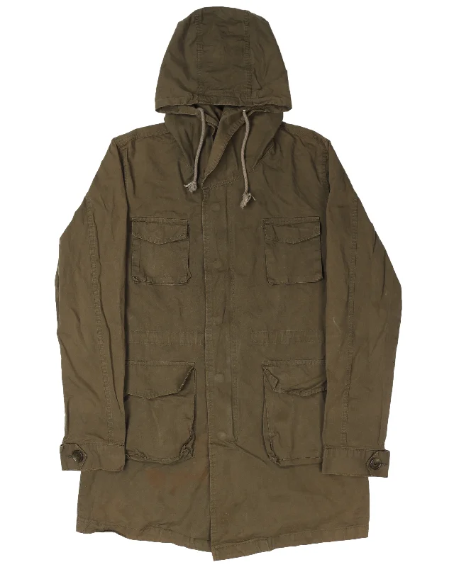 Military Parka Jacket Lightweight Cozy Parka Jacket
