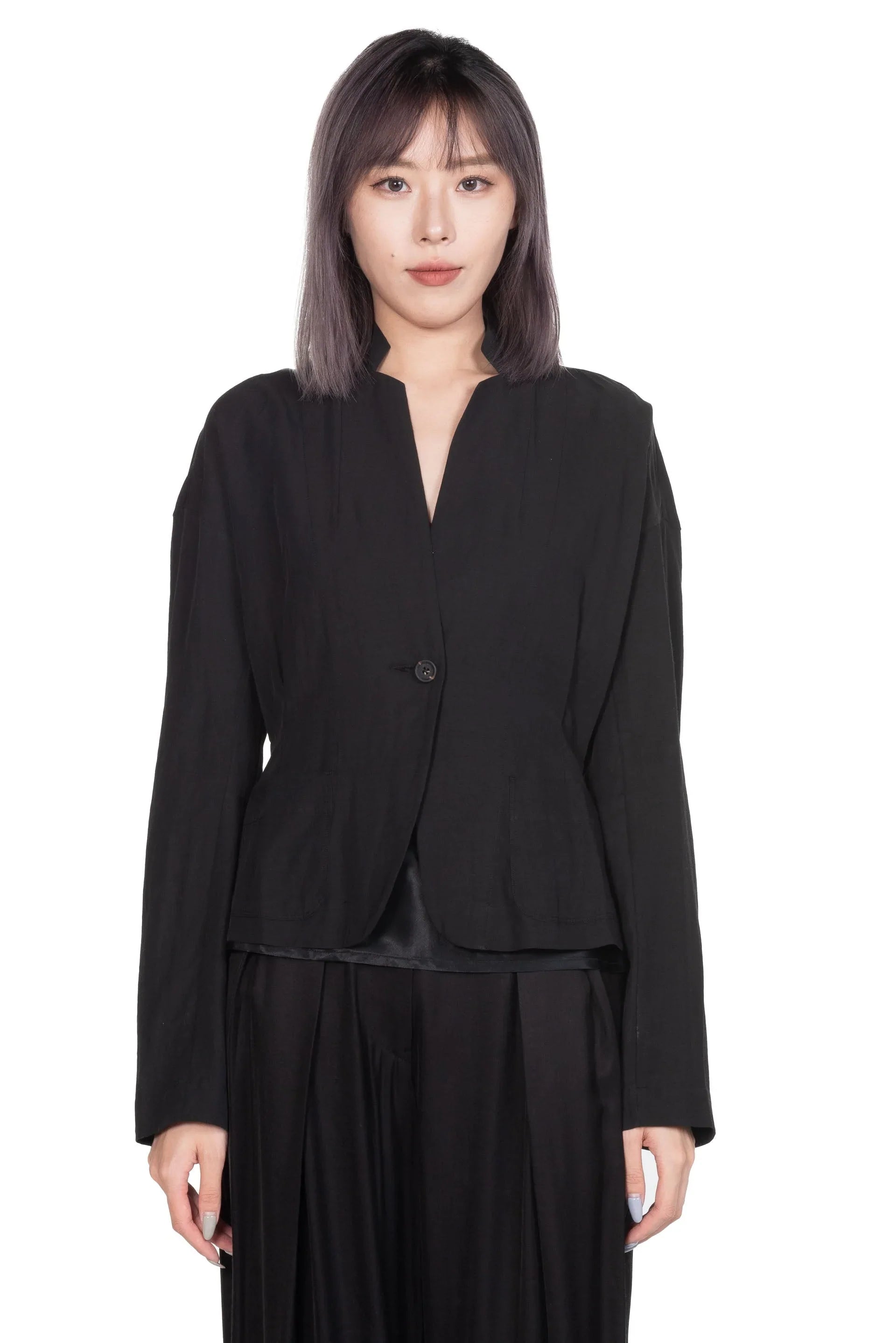 Single Breasted Cropped Blazer Summer Women's Jacket