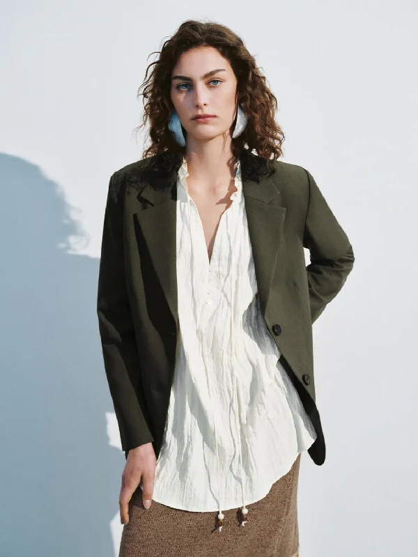 Notched Collar Blazers Women's Adventure Blazer