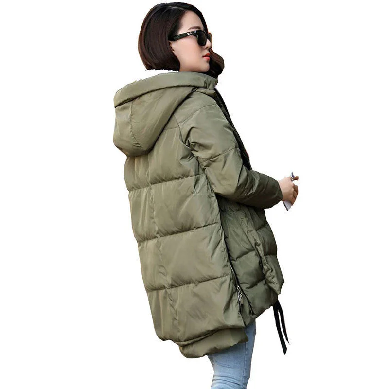 Coats And Jackets Woman Down Casual Jacket Plus Hooded Coat Long Style Parka Womens Jackets Lightweight Insulated Parka Jacket