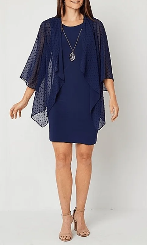 Sandra Darren 75827 - Long Sleeve Sheer Jacket Dress Striped Jacket Polka Dot Jacket Floral Jacket Sandra Darren 75827 - Long Sleeve Sheer Jacket Dress Striped Jacket Polka Dot Jacket Floral Jacket