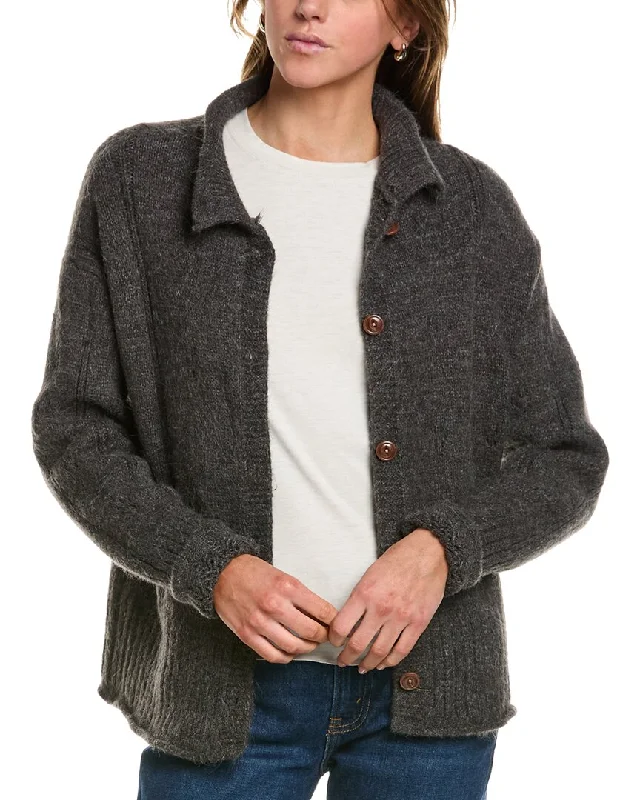 Femme Society Cardigan Knit Fabric Woven Fabric Fleece Fabric