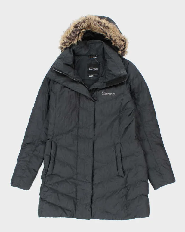 Vintage 2000's Marmot Insulated Fur Collared Parka Jacket - S Stylish Cinched-Waist Parka Vintage 2000's Marmot Insulated Fur Collared Parka Jacket - S Stylish Cinched-Waist Parka