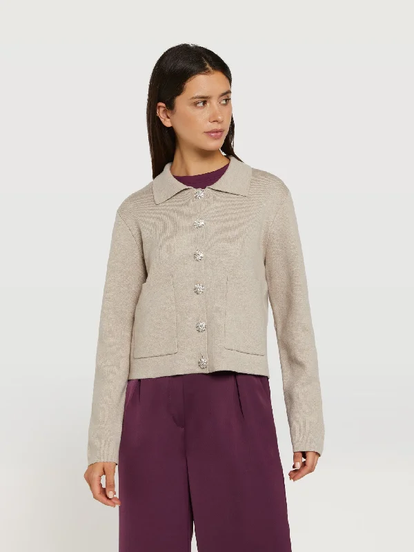 Structured knitwear jacket Print Jacket Jacquard Jacket Embroidered Jacket