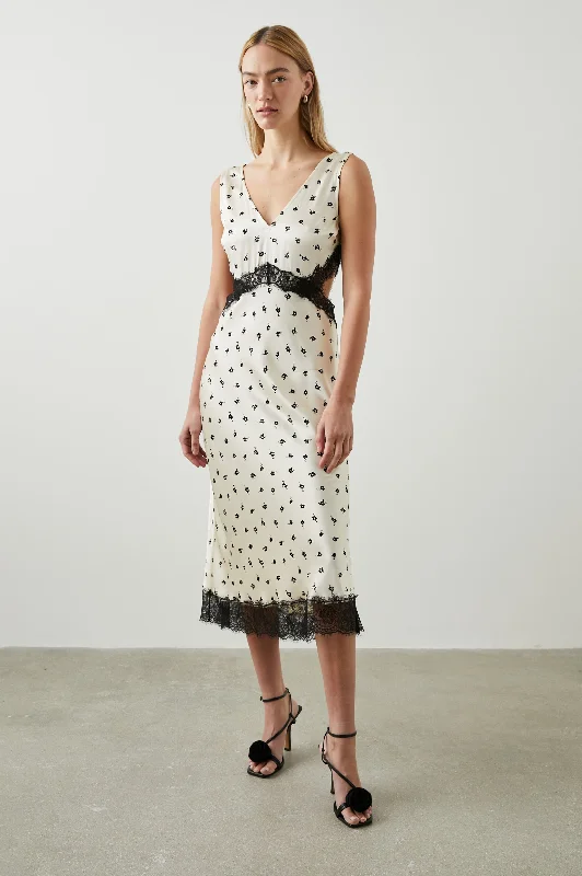PANDORA DRESS - CHAMPAGNE FLORAL