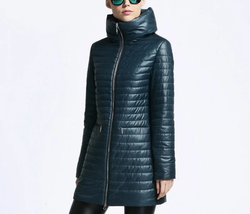 Women Thin Cotton-padded jacket coat spring autumn High Quality Quilting Parka leisure European Style outwear Thermal Cotton Parka Coat Women Thin Cotton-padded jacket coat spring autumn High Quality Quilting Parka leisure European Style outwear Thermal Cotton Parka Coat