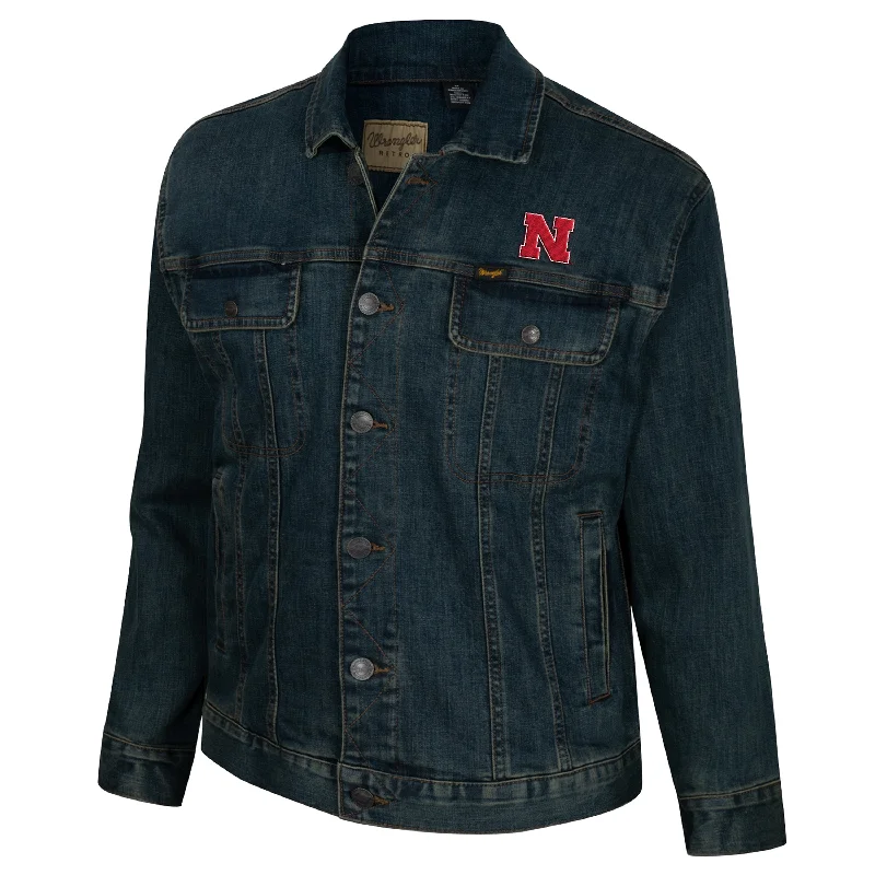 Men's/Women's Nebraska Huskers Denim Jacket Jersey Jacket Tulle Jacket Batik Jacket