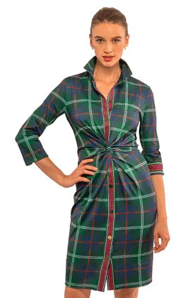 Twist & Shout Dress | Middleton Plaid | Green