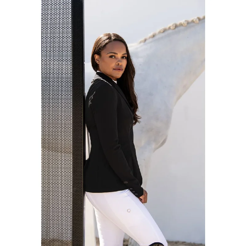 Pikeur Ladies Hybrid Competition Jacket Elze Night Blue Stand-Up Collar Roll-Neck Collar Turtle Neck