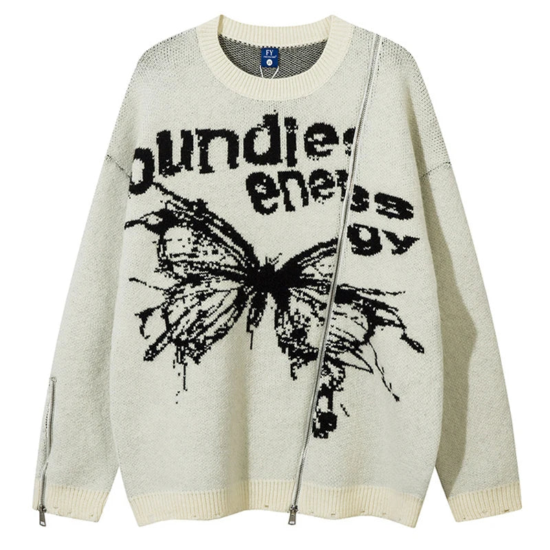 Advbridge Unisex Cardigan Sweater Harajuku Butterfly Letter Knitted Zipper Cardigan Women Autumn Casual Loose Fashion Tops Men Clothing Mesh Blend Leather Blend Suede Blend Advbridge Unisex Cardigan Sweater Harajuku Butterfly Letter Knitted Zipper Cardigan Women Autumn Casual Loose Fashion Tops Men Clothing Mesh Blend Leather Blend Suede Blend