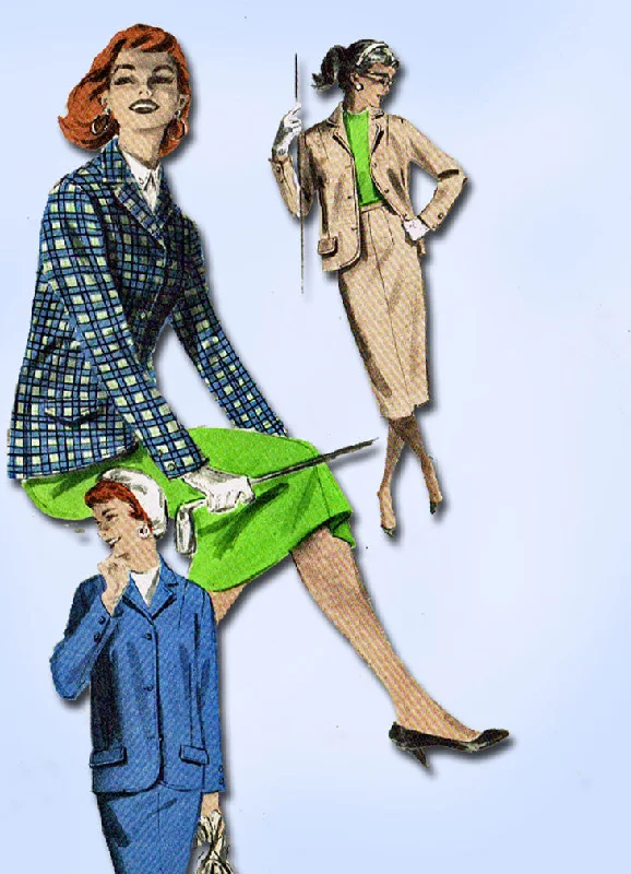 1950s Vintage Butterick Sewing Pattern 7604 Uncut Misses Box Jacket & Skirt 33 B Wool Jacket Cashmere Jacket Tweed Jacket 1950s Vintage Butterick Sewing Pattern 7604 Uncut Misses Box Jacket & Skirt 33 B Wool Jacket Cashmere Jacket Tweed Jacket