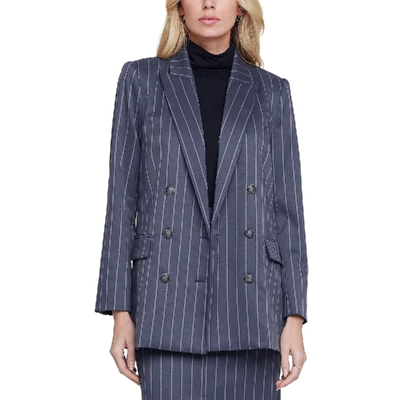 Aimee Womens Pinstripe Suit Separate Double-Breasted Blazer High-End Women's Suit