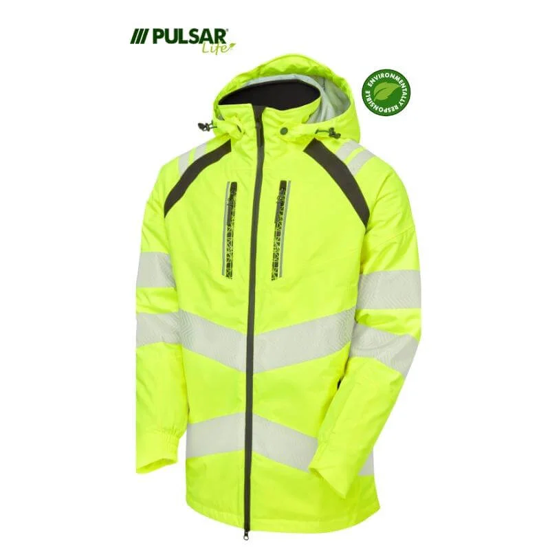 PULSAR Life Ladies Insulated Hi Vis Waterproof Parka Jacket LFE968 Elegant Mid-Length Parka
