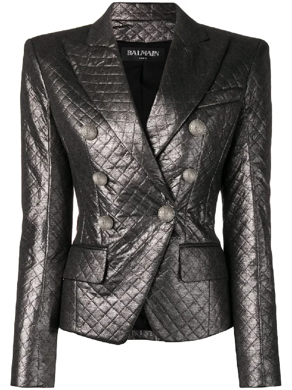quilted fitted blazer Women's Fashion Blazer