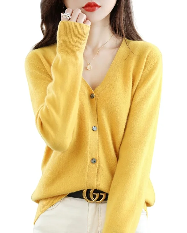 ASNE Wool Cardigan Fleece Cardigan Nylon Polyester