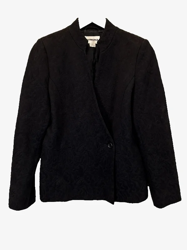 Simona Textured Crossover Elegant Blazer Size 10 Women's Handmade Blazer