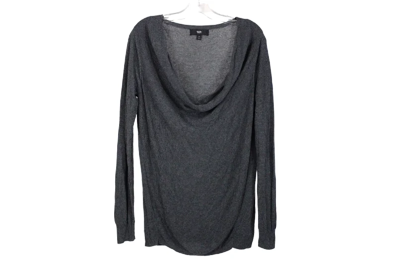 Mossimo Gray Rib Cowl Neck Sweater | M Slim Fit Regular Fit Oversized