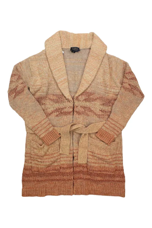 Pendleton Womens Monterey Belted Cardigan Handmade Hand-knitted Hand-woven