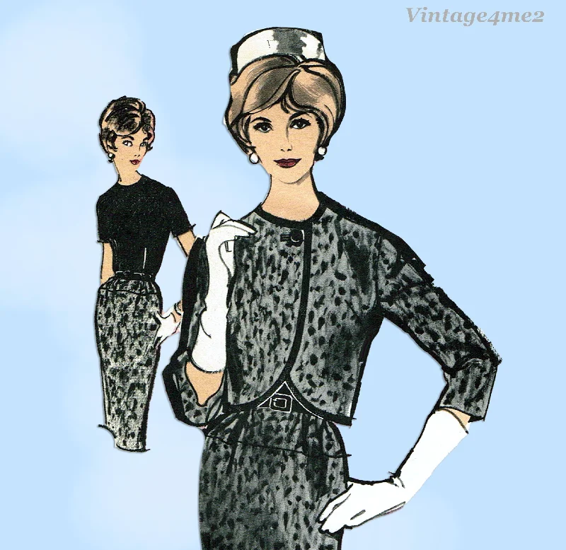 Advance 2768: 1960s Misses Sheath Dress & Jacket Sz 31 B Vintage Sewing Pattern Wool Jacket Cashmere Jacket Tweed Jacket