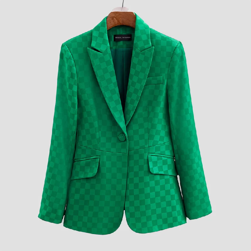 Eva Elegant Plaid Blazer Summer Women's Jacket