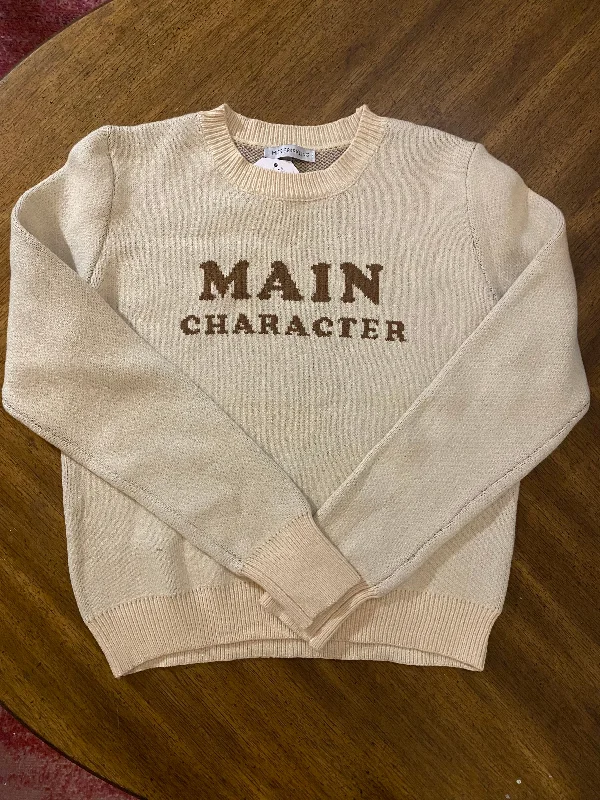 Main Character Sweater Zippered Front Buttoned Front Snap Front