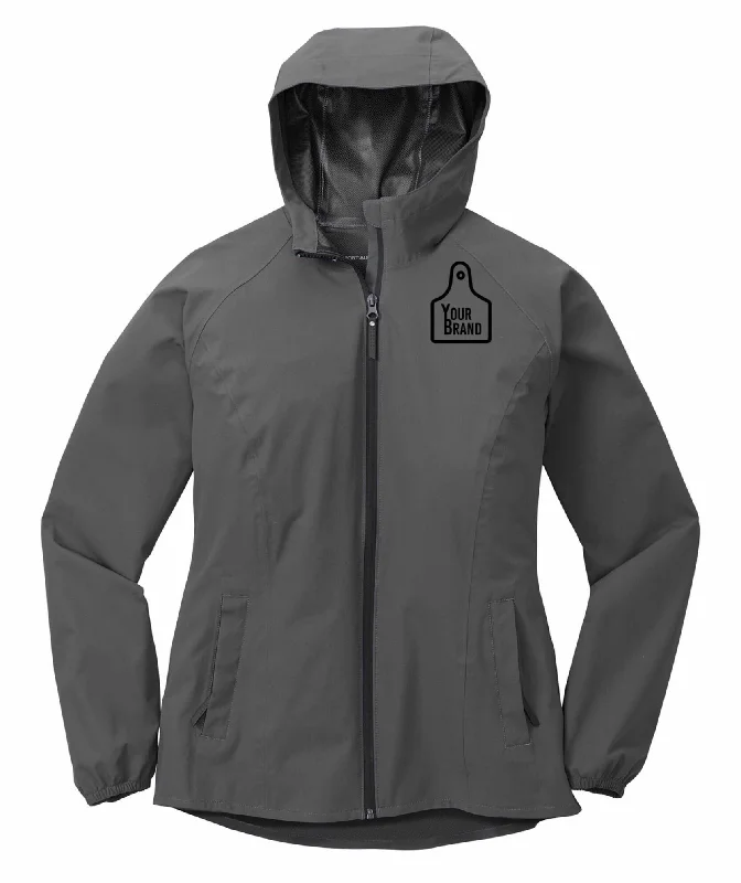 Ladies Cow Tag Essential Rain Jacket Anorak Shell Jacket Lightweight Jacket