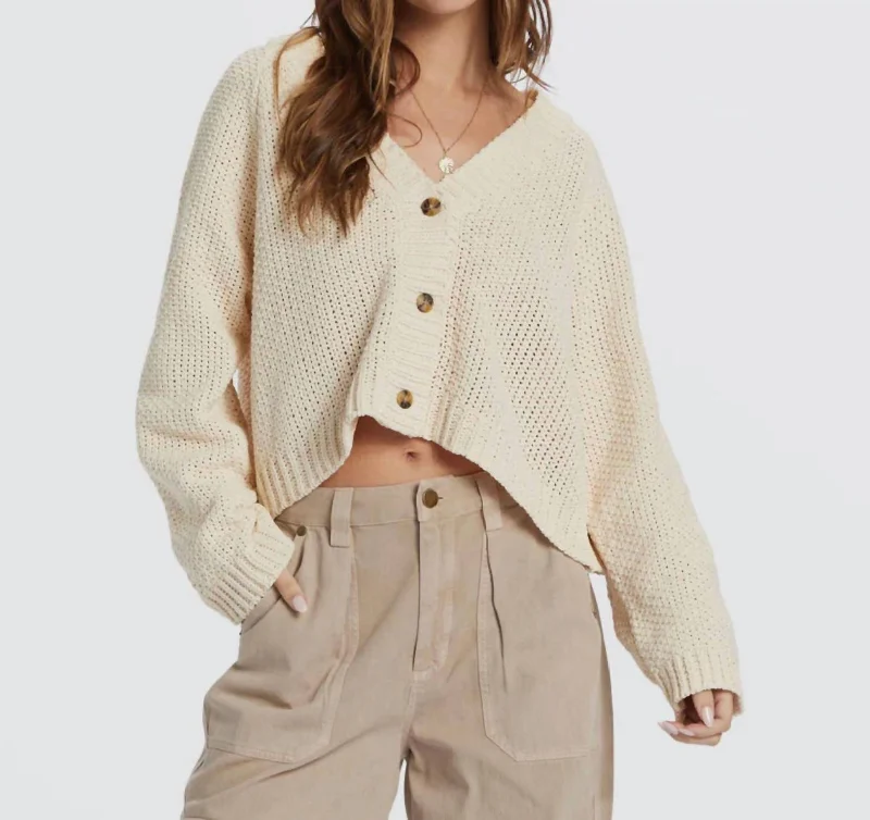 Lennon Cardigan In Dove Lightweight Heavyweight Midweight
