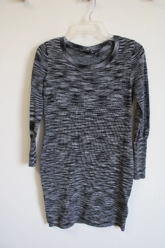 Daisy Fuentes Gray Knit Sweater Dress | S Cashmere Blend Cotton Blend Poly Blend
