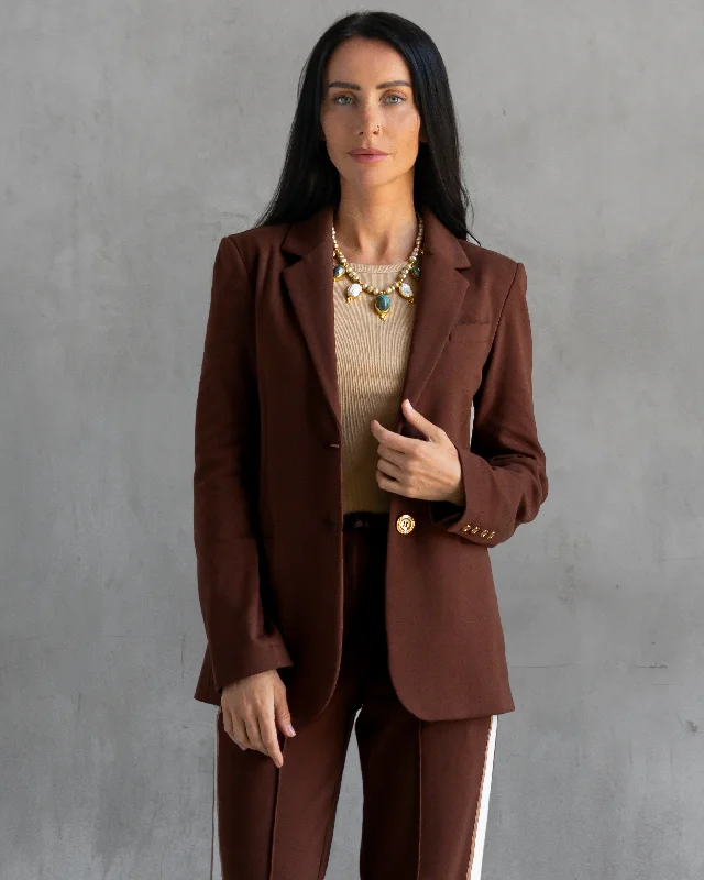 Morrison Interlock Blazer Espresso Women's Designer Suit