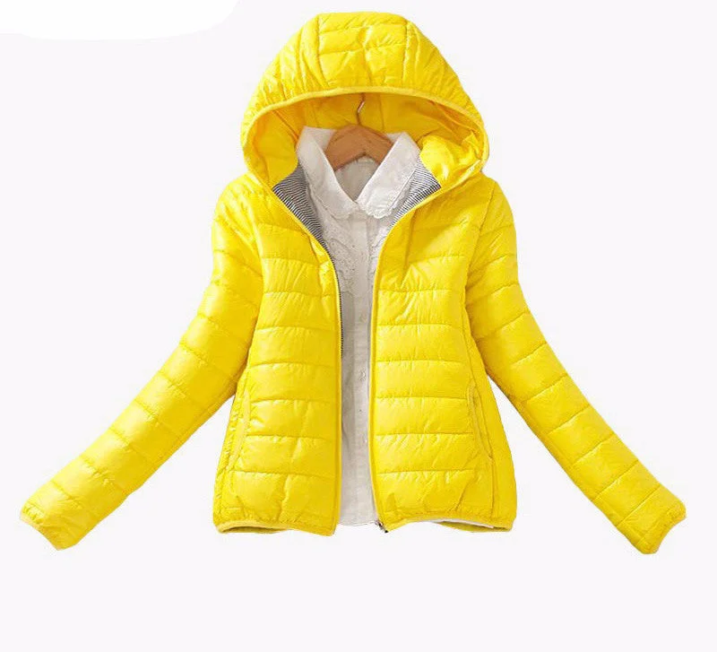 8-color super warm parka jacket coat ladies women jacket Slim Short padded women Trendy Long Hooded Parka