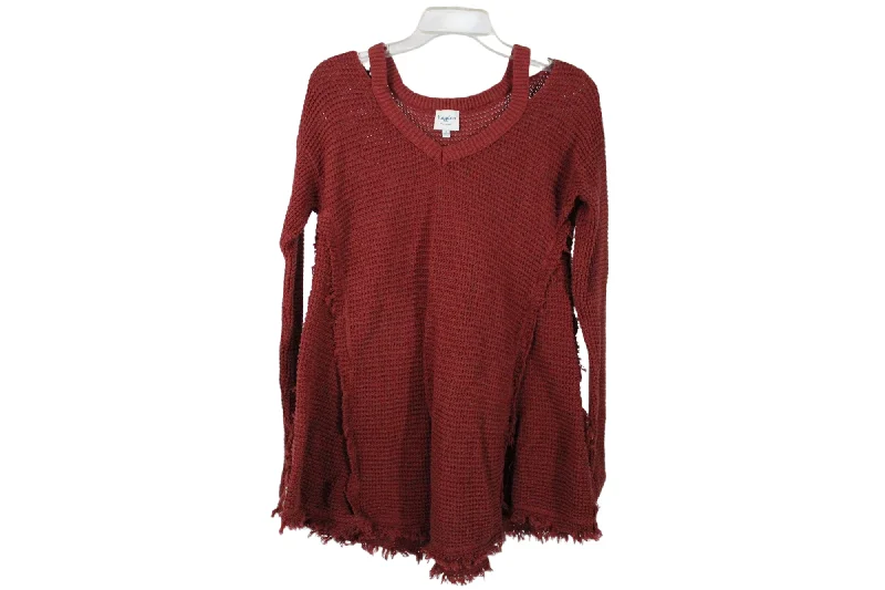 Hayden Terracotta Knit Sweater | S Mesh Fabric Canvas Fabric Denim Fabric