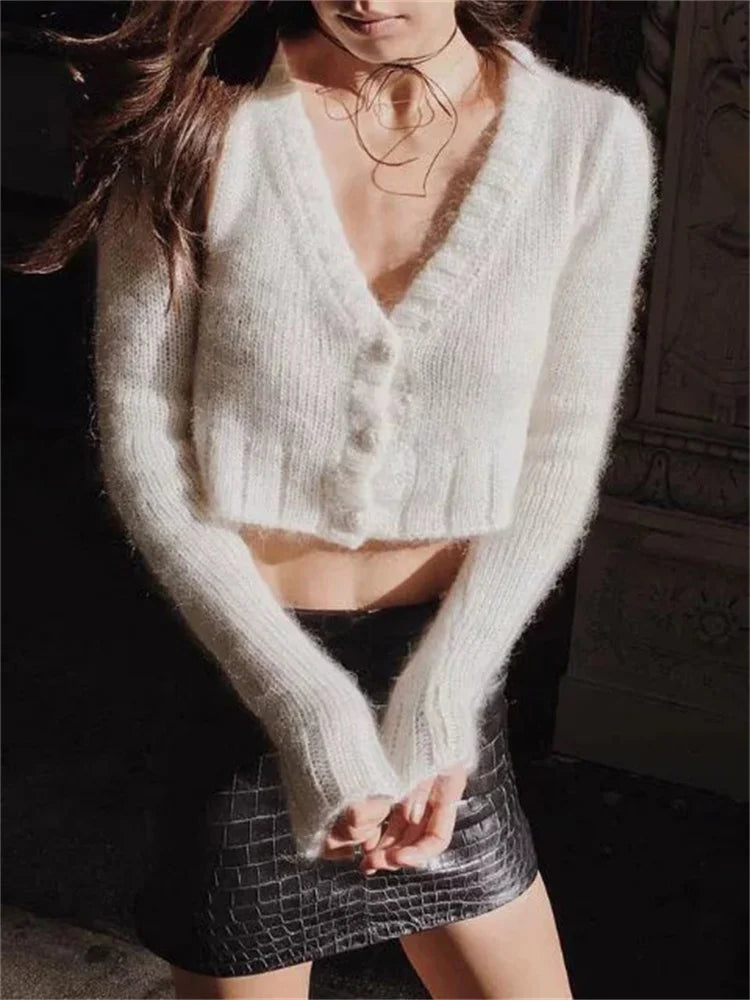 Advbridge V-Neck Knitwear Sweater Cardigan For Women Cropped Long Sleeve Streetwear Sexy Cropped Knit Outwear Women's Patchwork Coat Polka Dot Checkered Tartan Advbridge V-Neck Knitwear Sweater Cardigan For Women Cropped Long Sleeve Streetwear Sexy Cropped Knit Outwear Women's Patchwork Coat Polka Dot Checkered Tartan