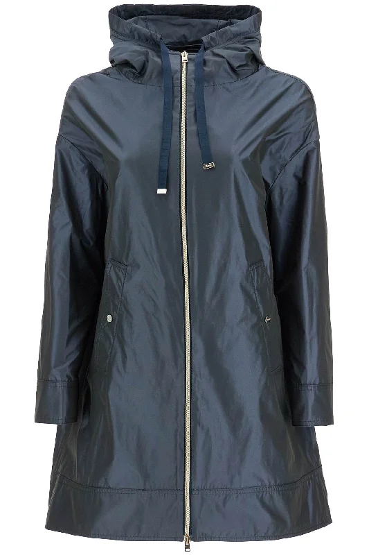 Herno Women's blue Technical Taffeta Waterproof Parka With Hood Trendy Fashion Parka Jacket Herno Women's blue Technical Taffeta Waterproof Parka With Hood Trendy Fashion Parka Jacket
