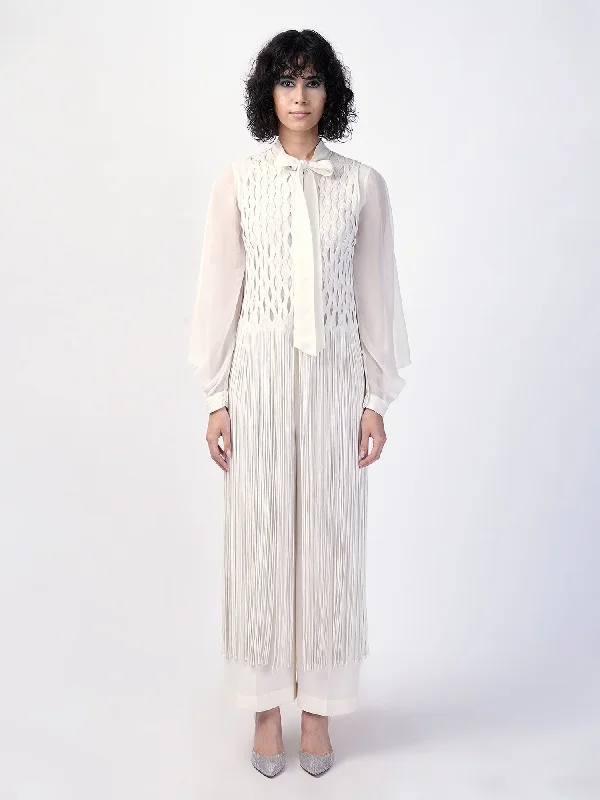 Naos Fringe Jacket Collared Jacket Crew Neck Jacket Turtle Neck Jacket