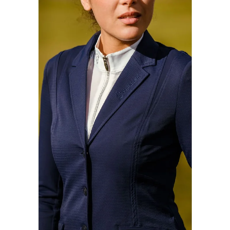 Samshield Ladies Delta Competition Jacket Navy Ribbed Jacket Pleated Jacket Ruffled Jacket