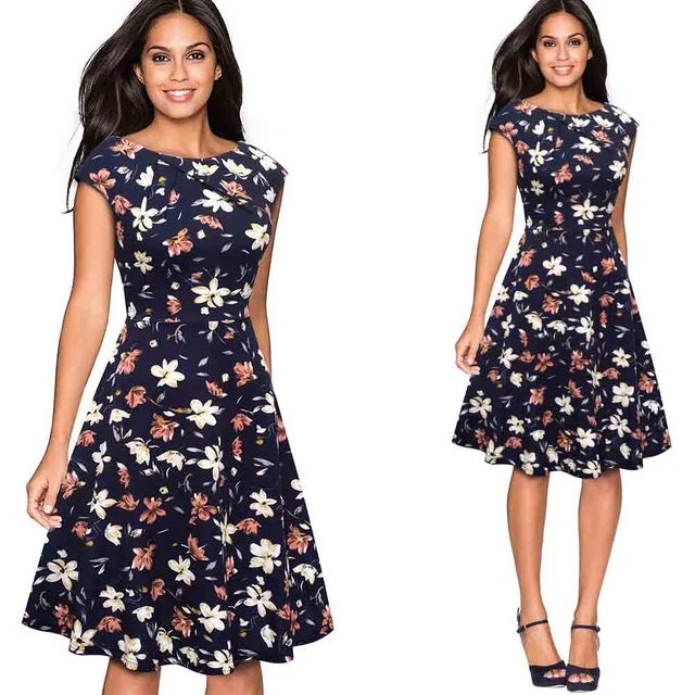 Navy n Yellow floral